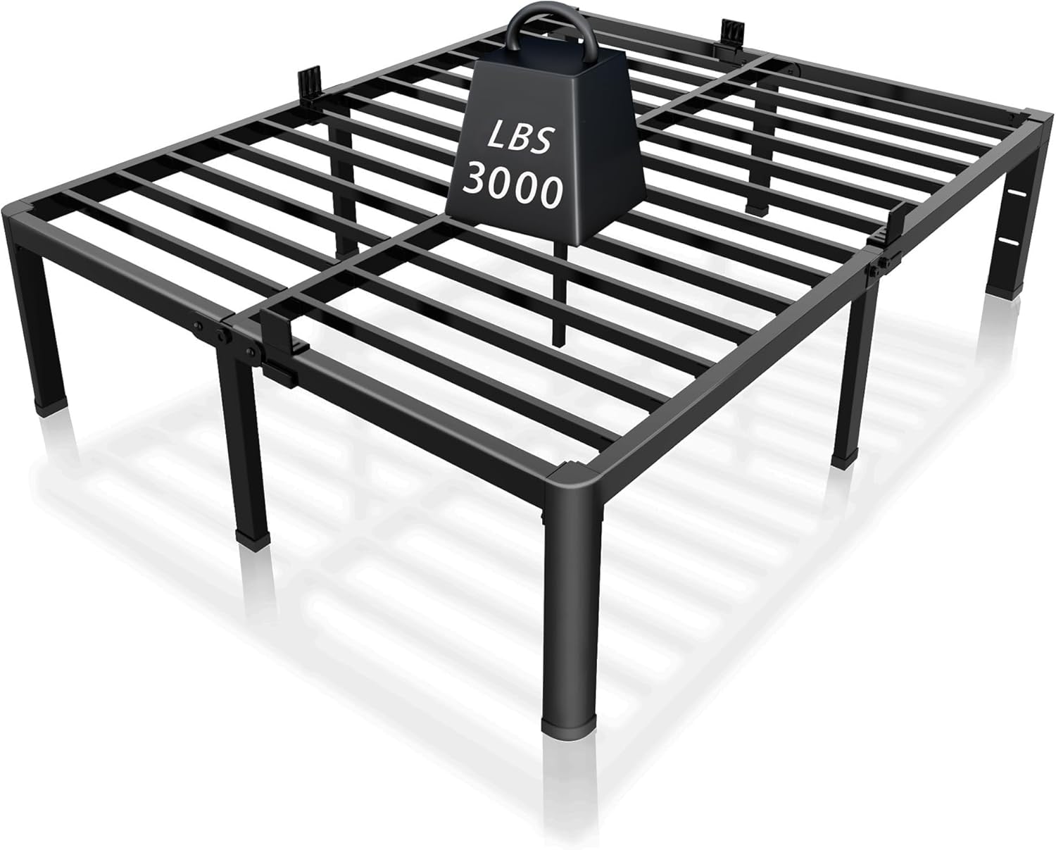ROIL 12 inch Metal Queen Bed Frame with Heavy Duty Steel Slats