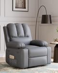 Comfort & Style: 22'' Gray Recliner Chair with Cup Holder