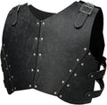 Medieval Faux Leather Chest Armor - Adjustable Retro Mercenary Vest