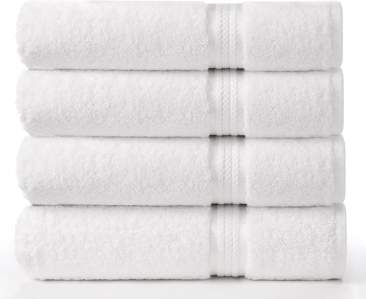 Cotton Craft Ultra Soft 4 Pack Oversized Bath Towels for Luxury
