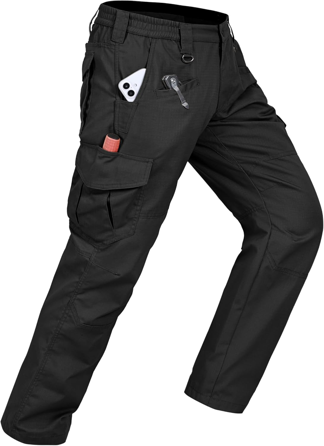 Mens Work Pants Cargo Tactical Construction Ripstop Waterproof