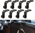 Car Seat Headrest Hooks 8 Pack - 44 lb Capacity, Space-Saving Hangers