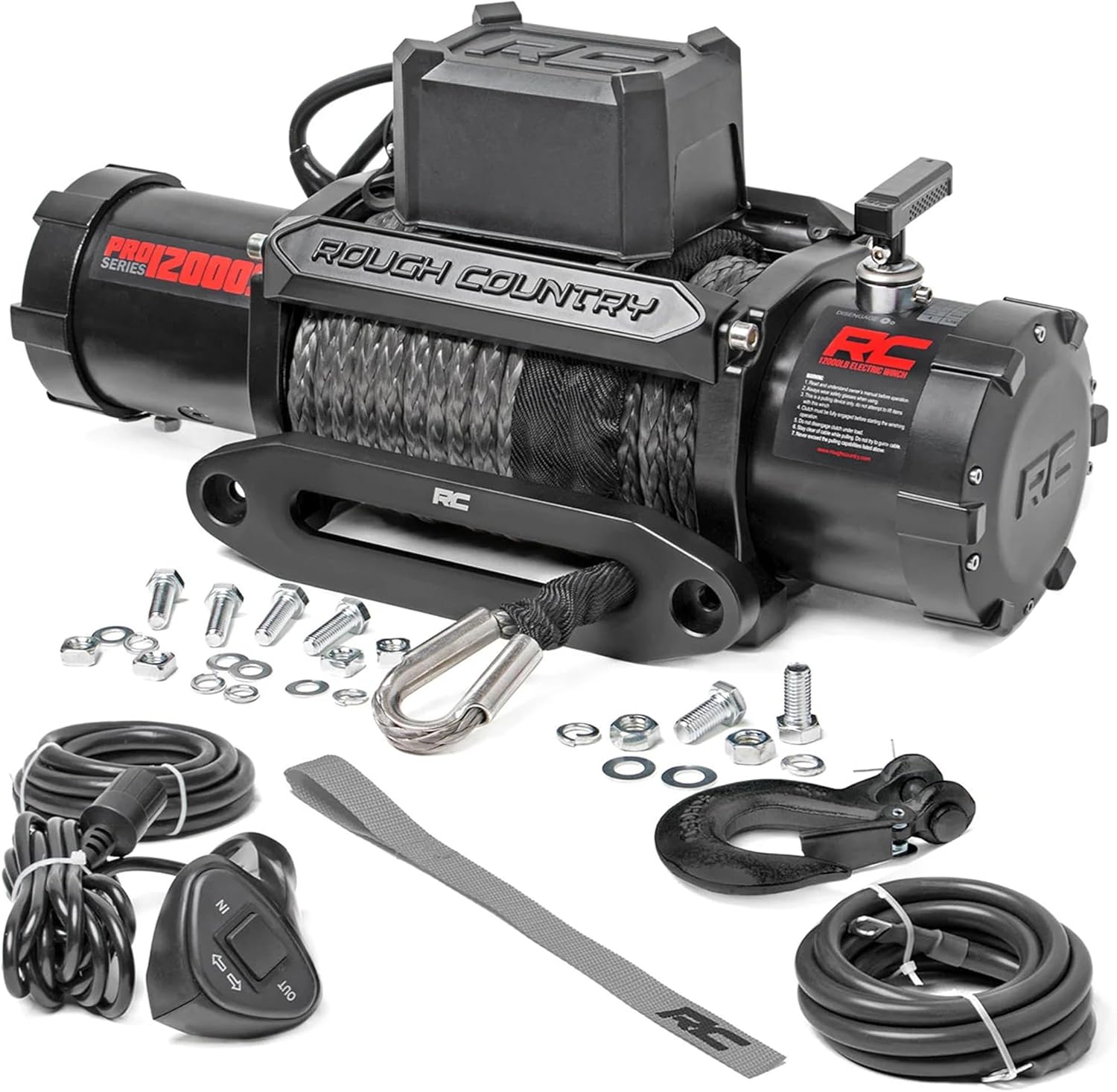 Rough Country 12,000LB PRO Series Electric Winch for Off-Road