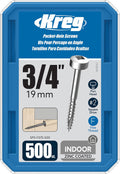 Kreg SPS-F075-500 Zinc Pocket Screws for Woodworking Projects