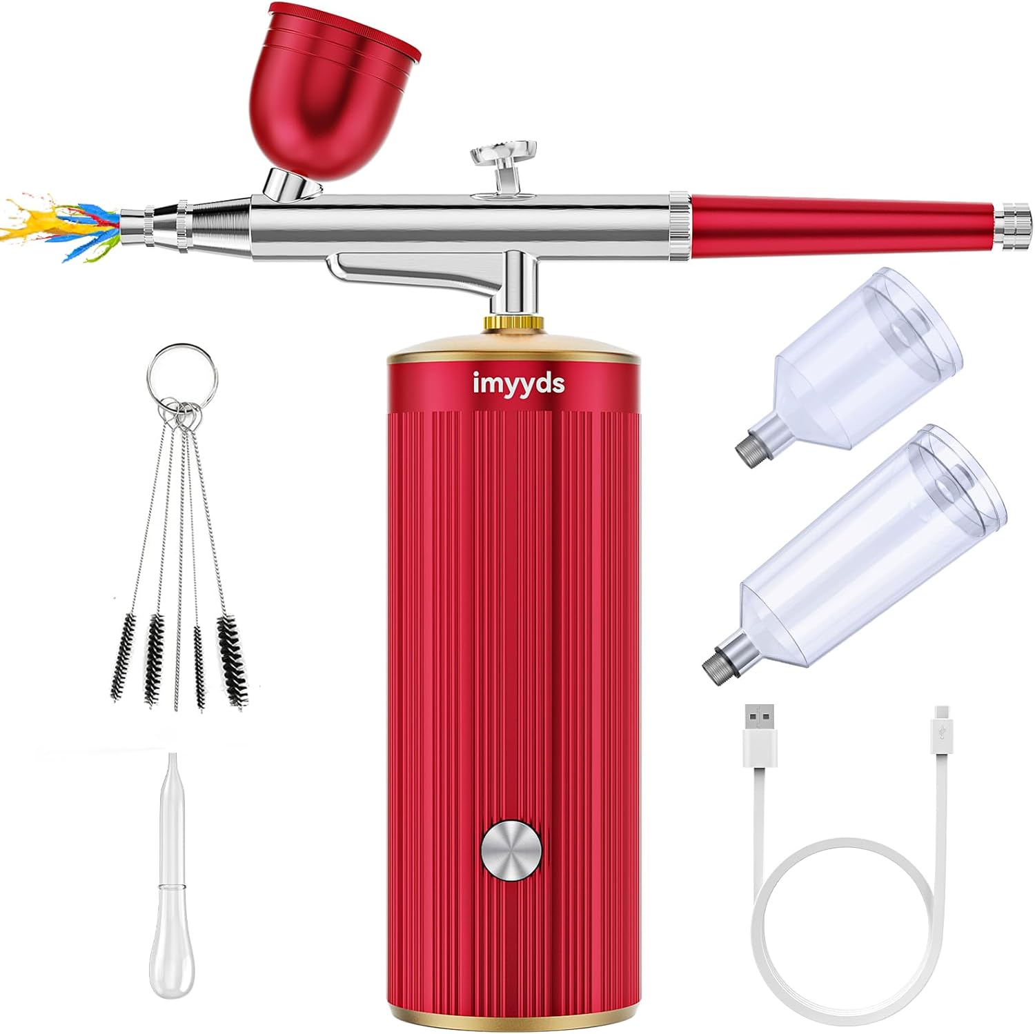 Portable High-Pressure Airbrush Kit - Versatile & Cordless