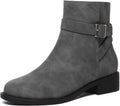 Women's Chunky Low Heel Ankle Boots - Comfortable Street Style