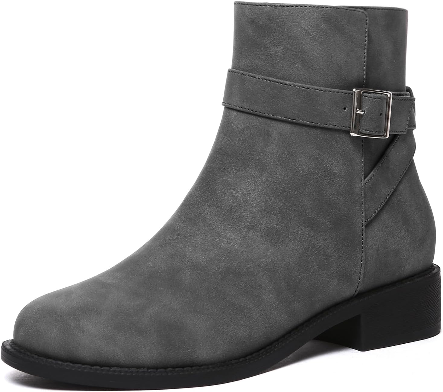 Athlefit Women's Ankle Boots with Chunky Low Heel Design
