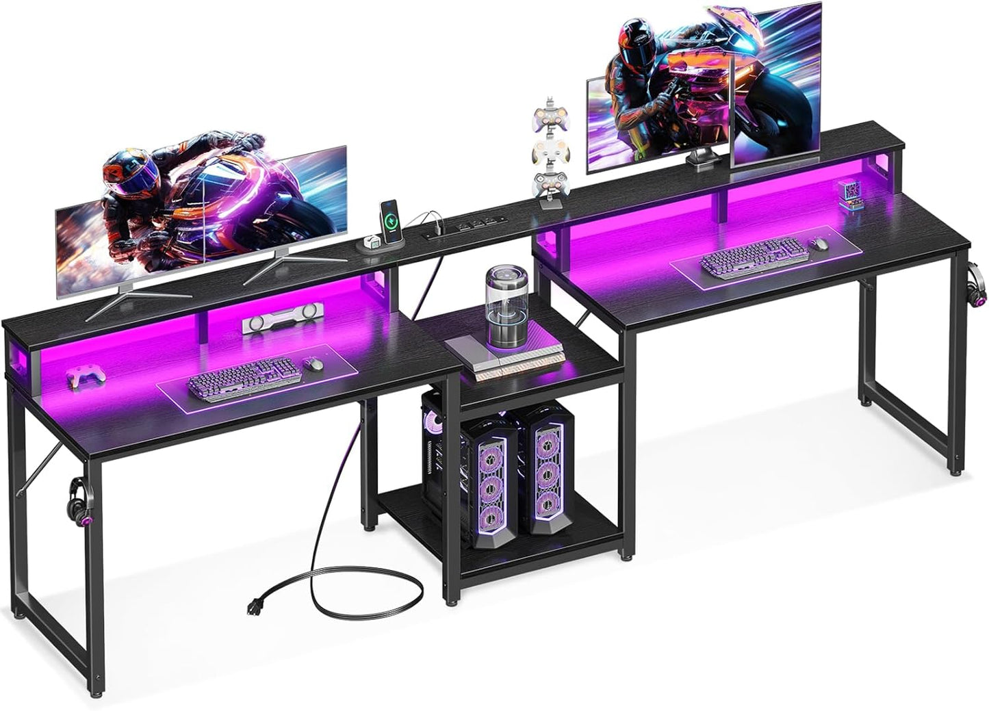 Coleshome 98 Gaming Desk - Sleek & Spacious