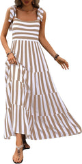 PRETTYGARDEN Women Sleeveless Floral Maxi Dress for Summer Fun