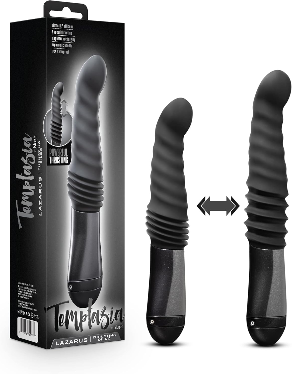 Temptasia Lazarus Thrusting Silicone Dildo for G Spot Pleasure
