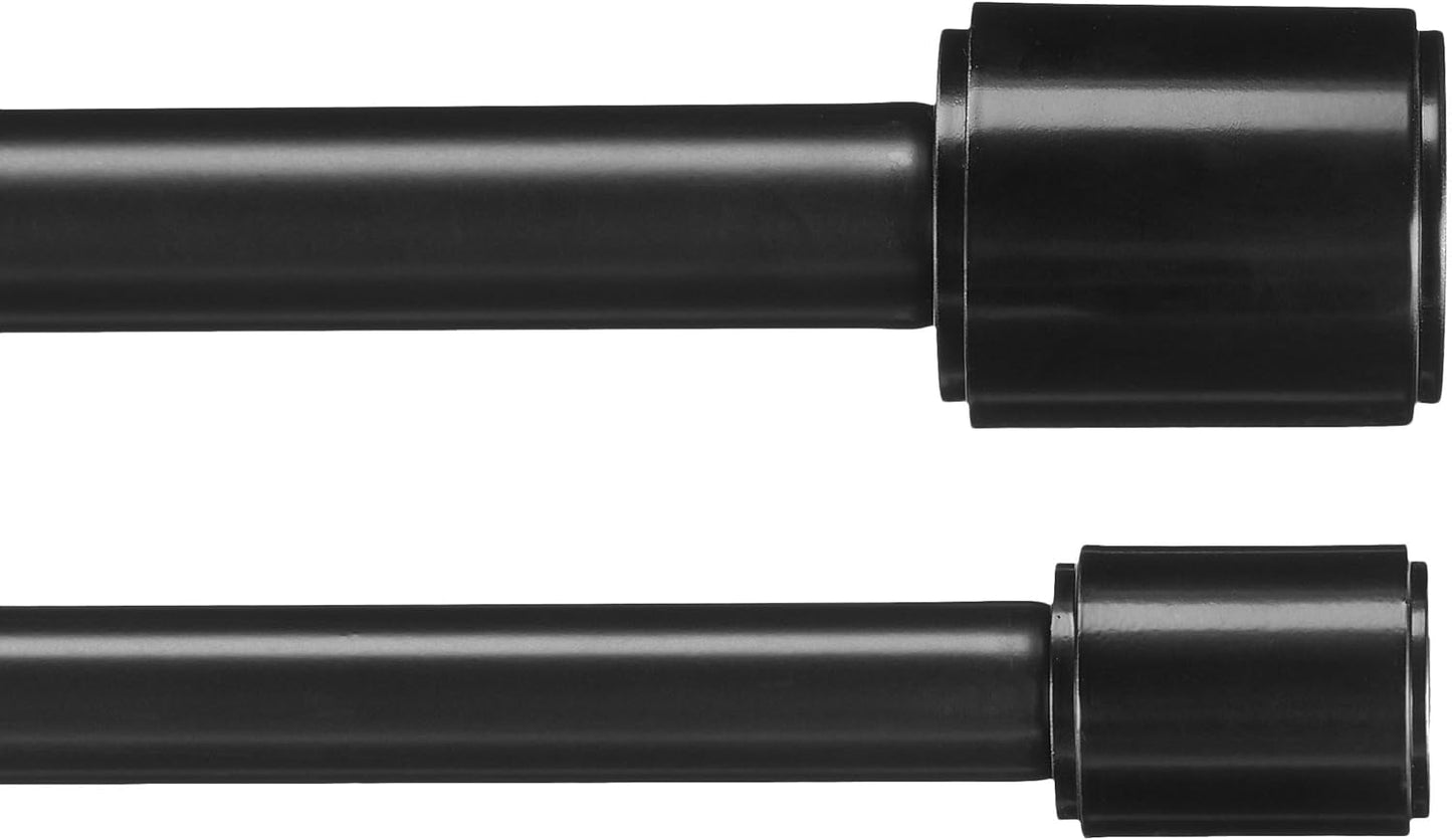 Basics Black Double Curtain Rods - 72 to 144 Adjustability