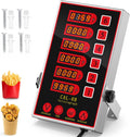 6-Channel Digital Kitchen Timer - Loud Alarm, Large LCD Display