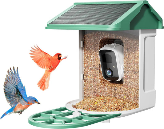 Bird Feeder with Camera - 2K Live Video and AI Species ID