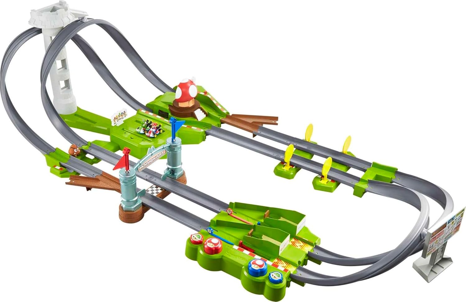 Hot Wheels Mario Kart Circuit Track Set with 2 Toy Vehicles