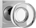 coolnews Crystal Glass Door Knobs Interior Square Passage - Polished