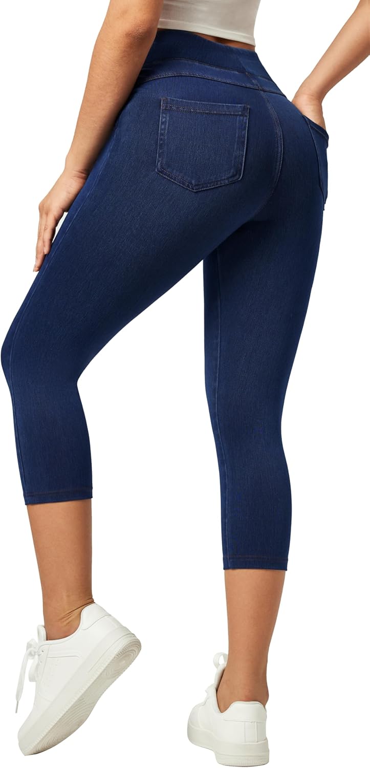 IUGA Jeggings for Women: Stylish High Waisted Capri Jeans