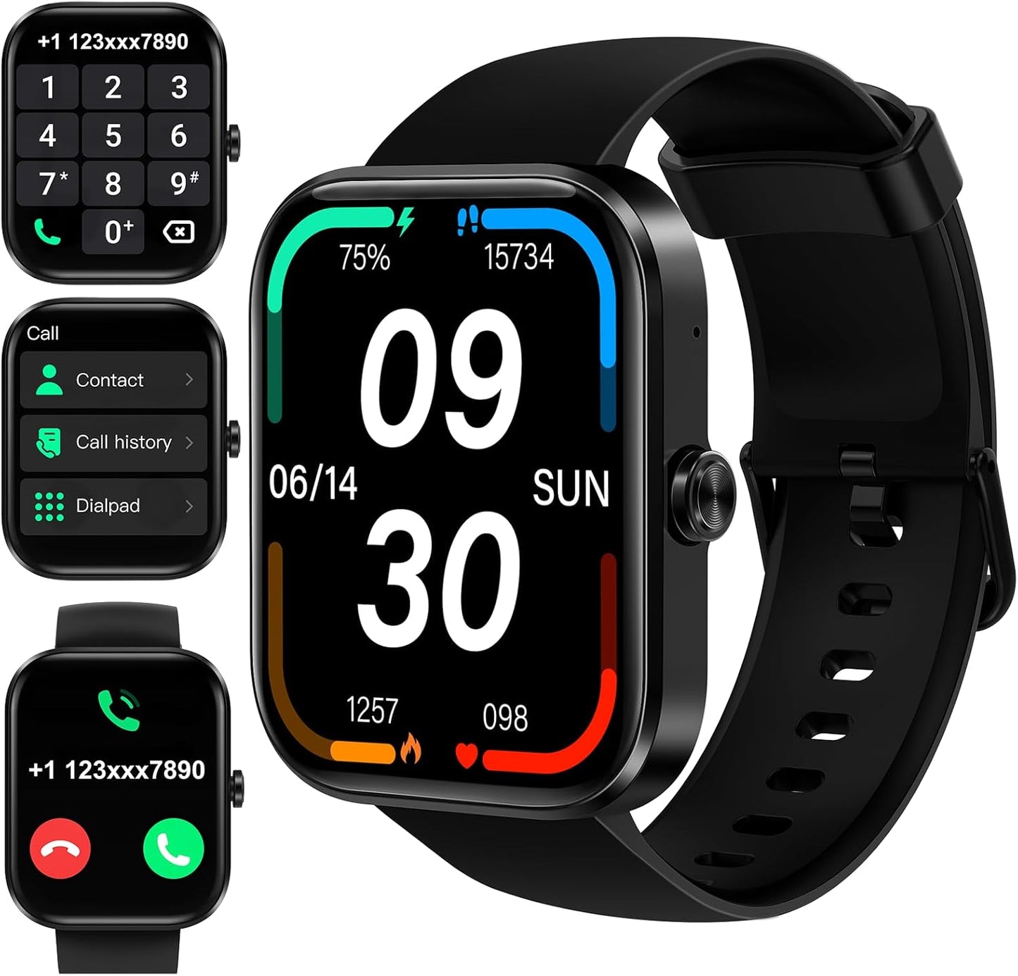 Smartwatch: Answer/Make Call, HD Fitness, 113+ Sport Modes