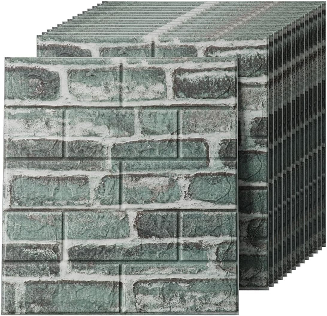 3D Wall Panels Peel and Stick in Green for Stylish Interiors