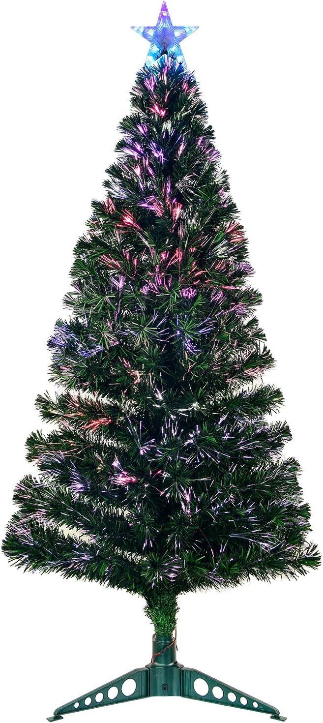 6FT Fiber Optic Green Christmas Tree for Holiday Decoration