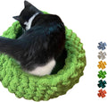 Cat Nest Bed Premium Handwoven Washable Round Cave House - Cozy Kitten
