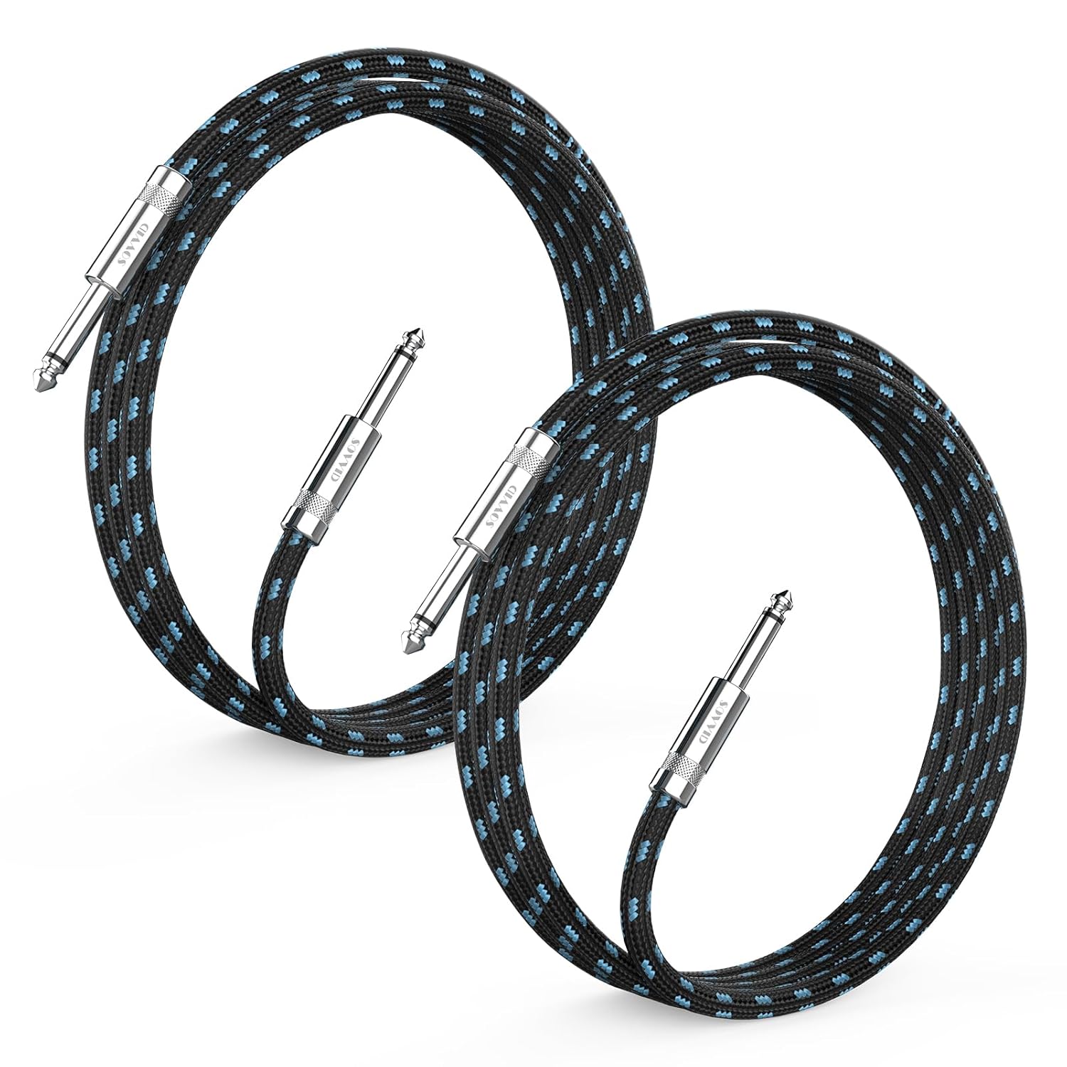 Sovvid 2 Pack Guitar Cables - Crystal Clear Sound