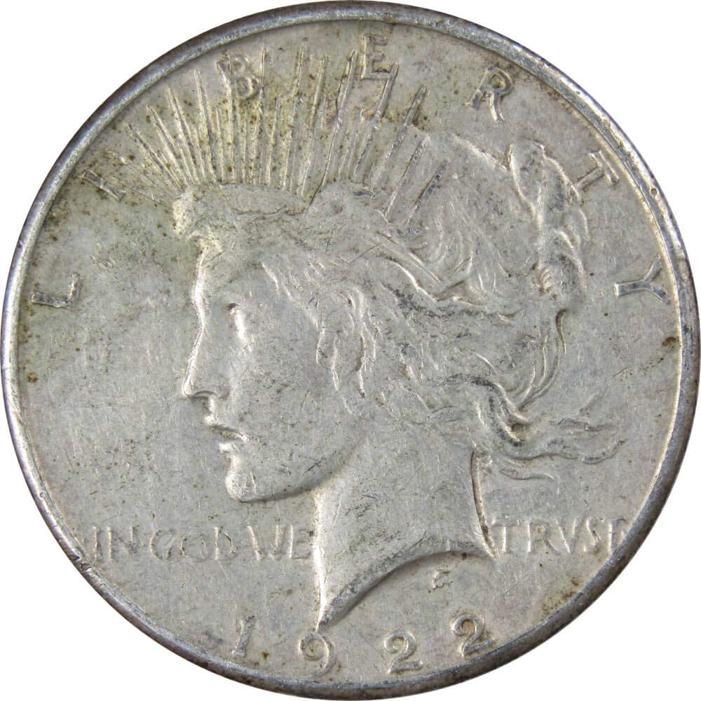 1922 S Peace Dollar F Fine 90% Silver Coin Collectible