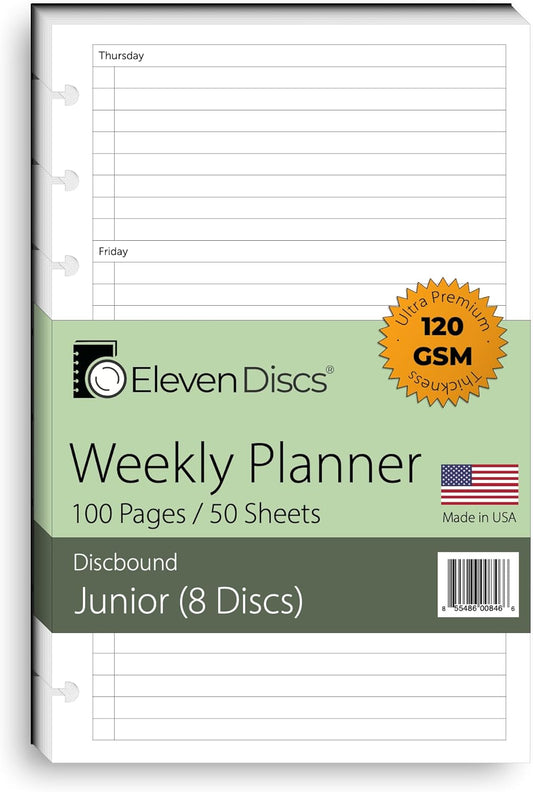 Premium Heavyweight Junior Weekly Planner - 120gsm - 11 Discs
