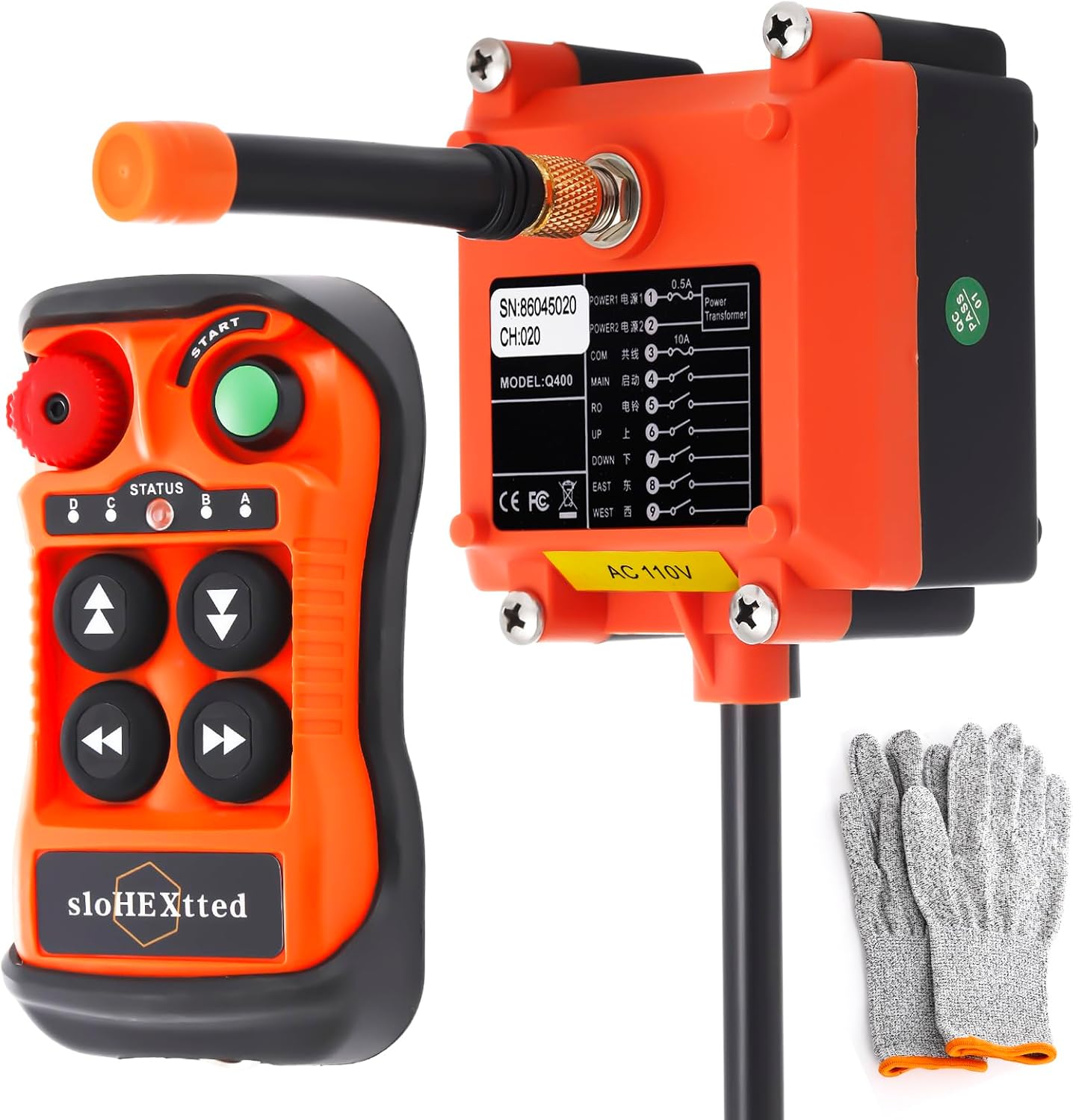 4 Button Wireless Crane Remote Control Kit for Heavy Lifting