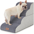 Dog Stairs Ramp for Bed 19.7ft H - 4-Step Foam Pet Stairs for Small