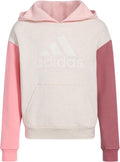 adidas Girls Long Sleeve Graphic Fleece Hooded Pullover - Everyday