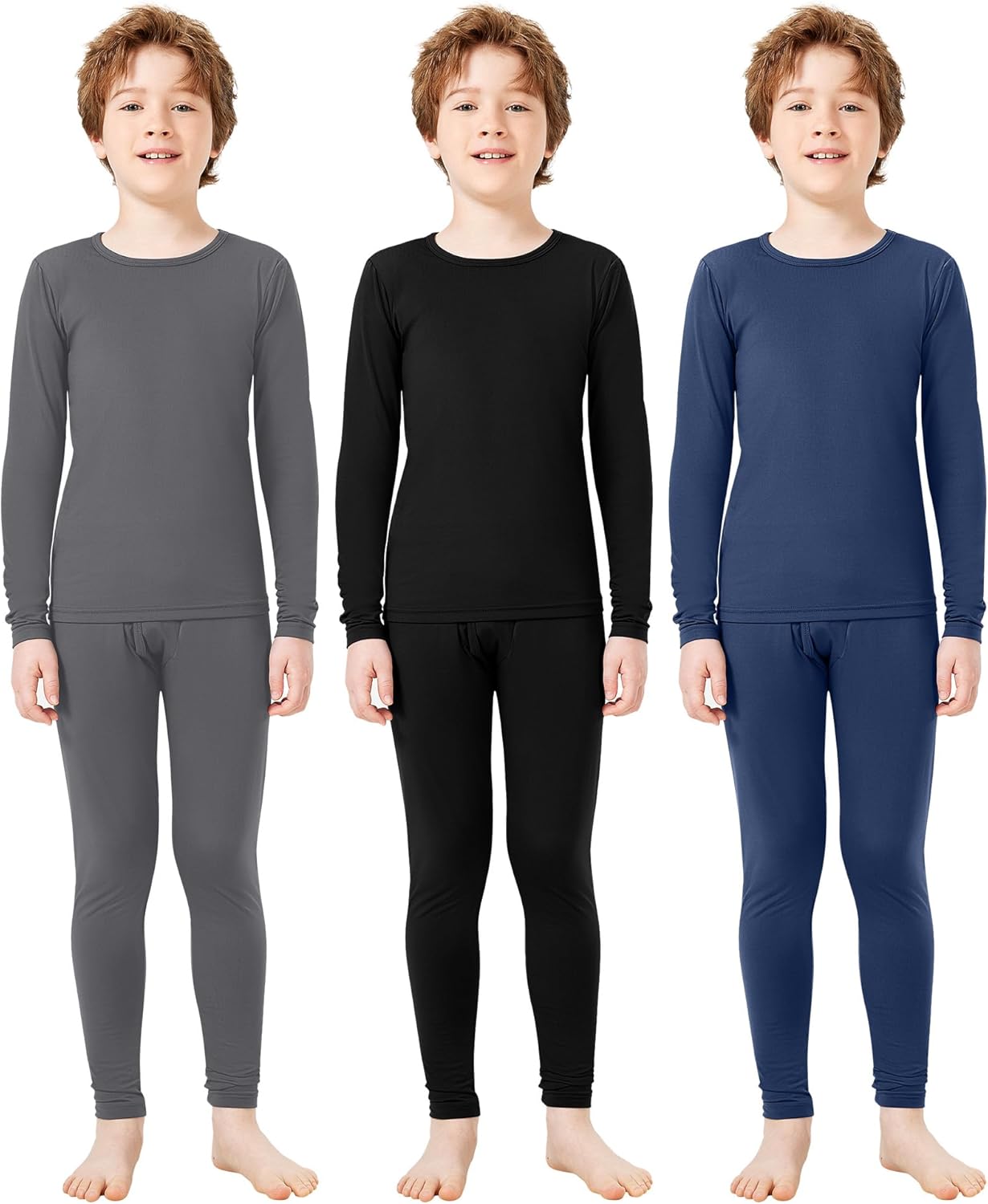 Silkfly Boys Thermal Underwear Set for Winter Comfort and Warmth