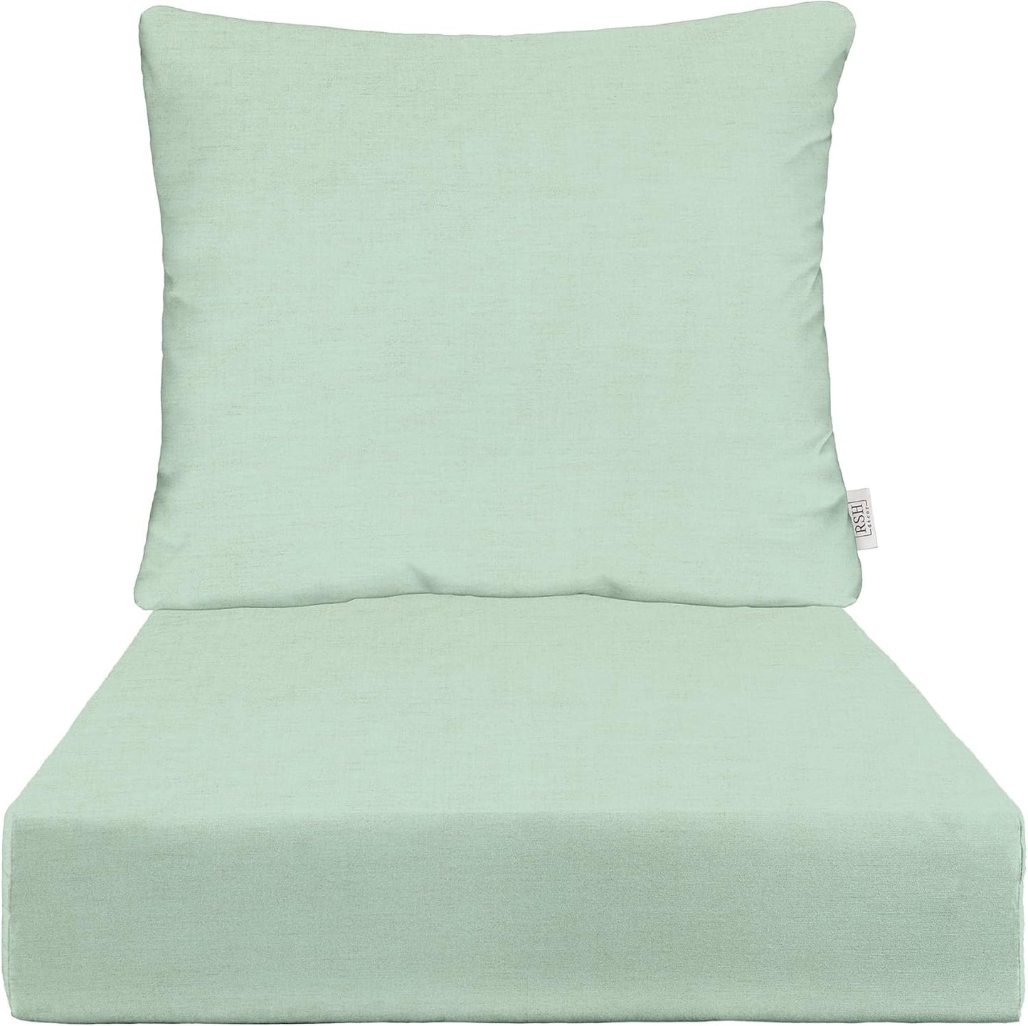 Sunbrella Deep Seating Cushion Set for Outdoor Chairs | 24 x 24 in