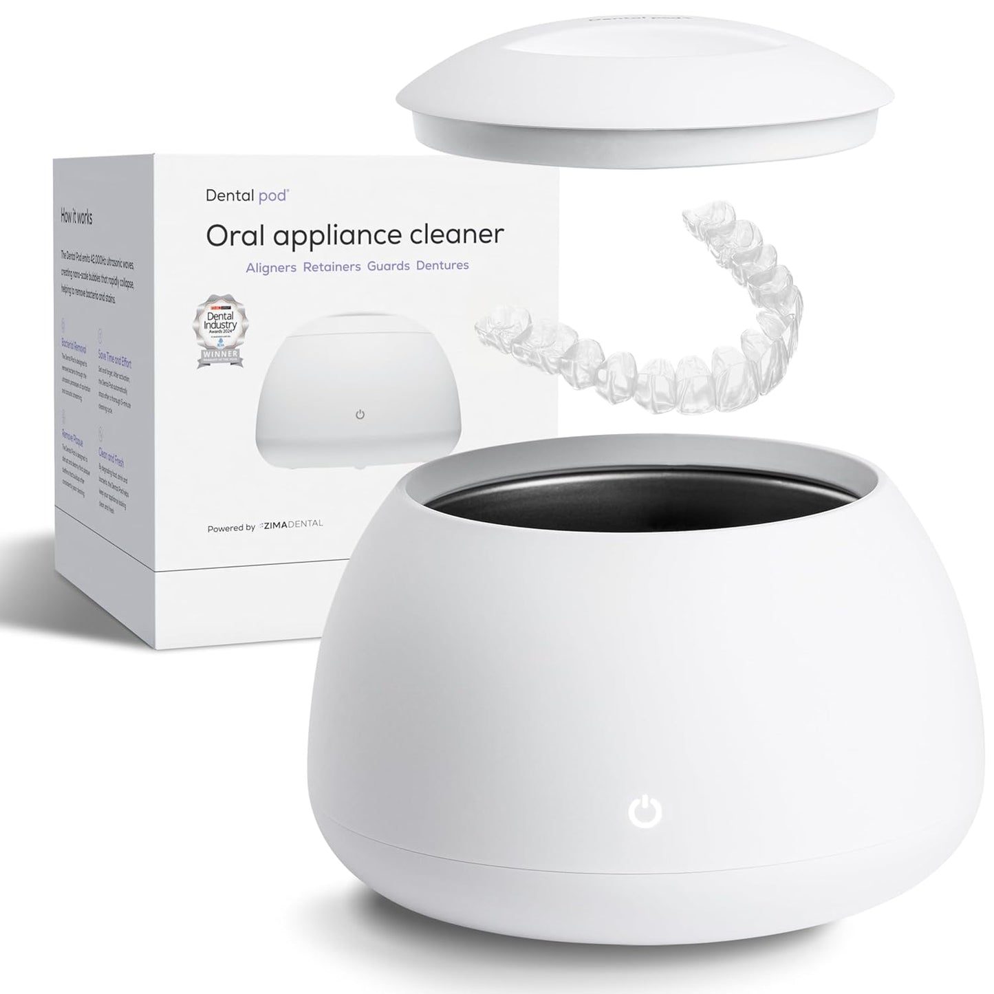 Zima Dental Pod Ultrasonic Cleaner for Retainers and Mouthguards