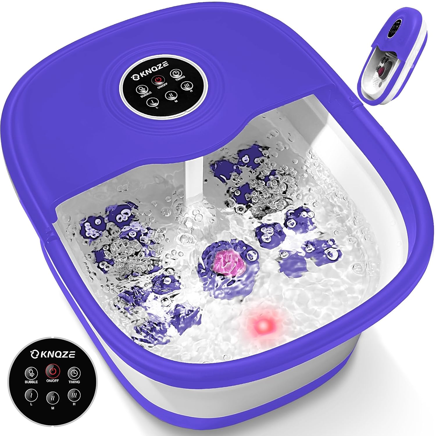 Collapsible Foot Spa with Heat and Remote Control for Relaxation