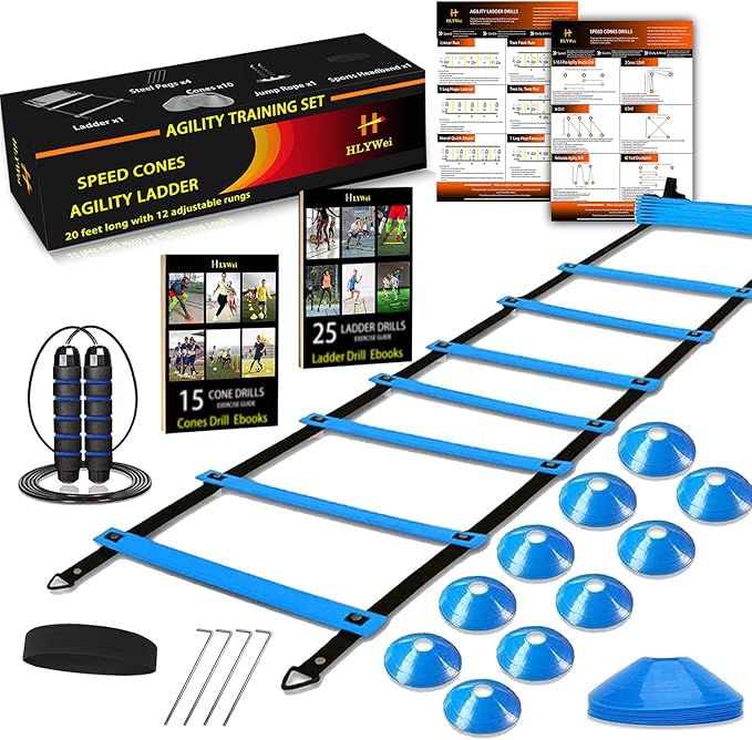 HLYWEI Speed Agility Training Set for Soccer Football Basketball