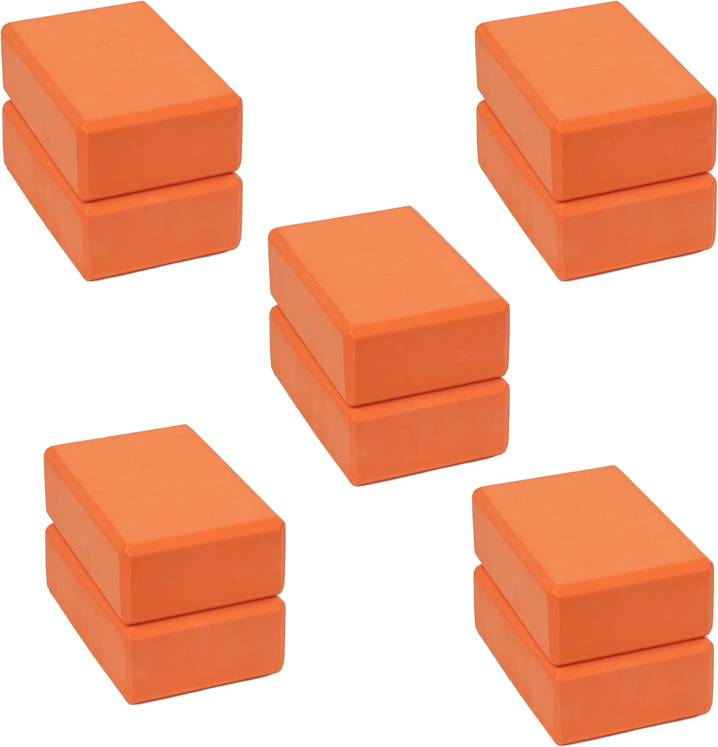 UPWARD FIT Yoga Blocks 10-Pack - Firm Support for Pilates & Workouts