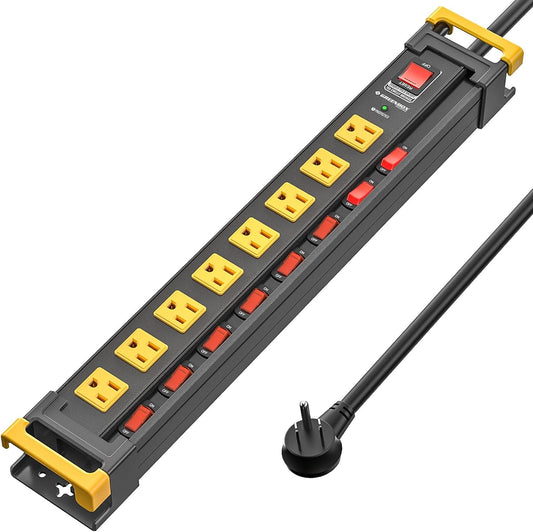 3300J Heavy Duty Surge Protector Power Strip with Individual Switches