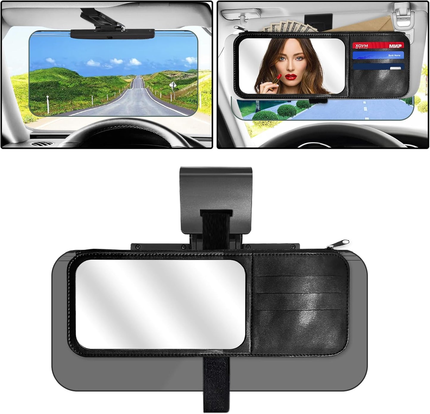 Polarized Sun Visor Extender for Cars - 3 in 1 Adjustable Design