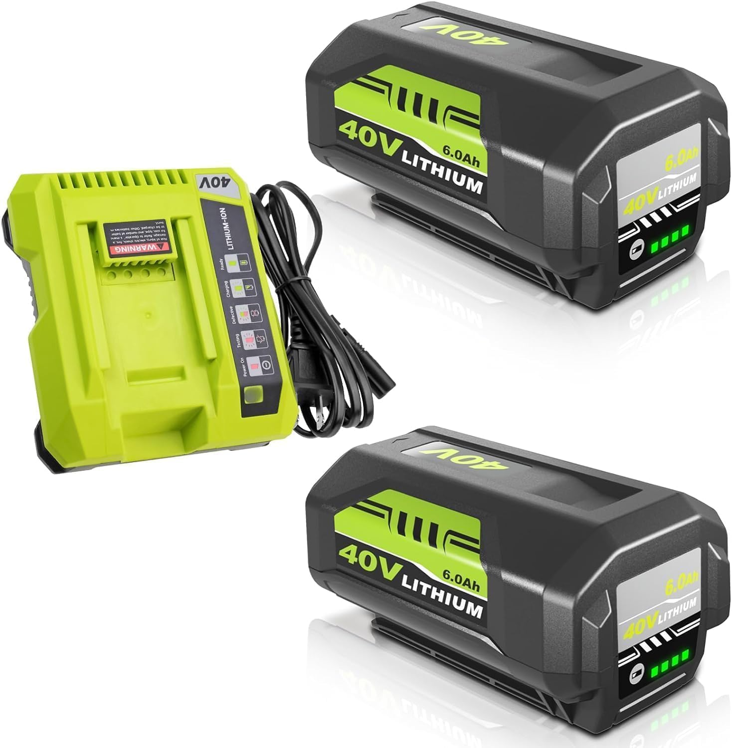 2Pack 6000mAh OP4026 Replacement for Ryobi 40V Battery