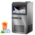 LifePlus Stainless Steel Ice Maker - 100LBS/24H, Self Clean, 24H Timer