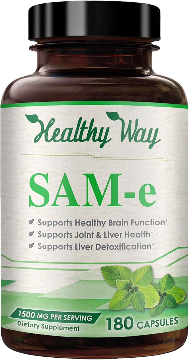 1500mg SAM-e Supplement for Brain Mood and Liver Support