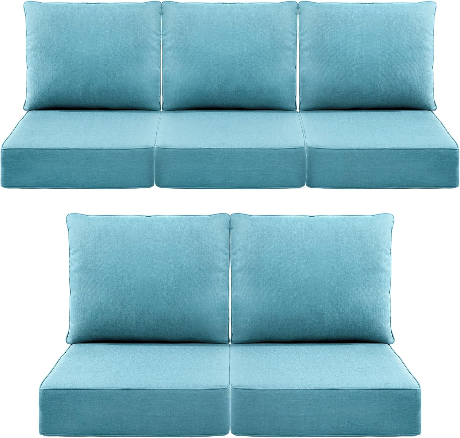 Luxury 6-Inch Outdoor Cushions for Patio Furniture Set of 5
