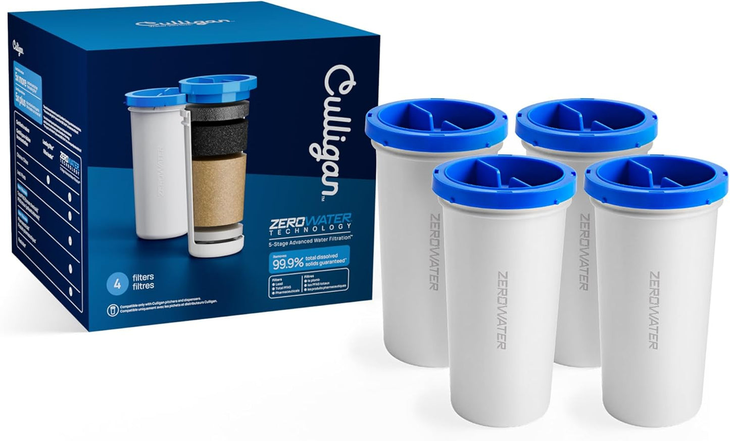 Culligan Replacement Filter 4-Pack with ZeroWater Technology