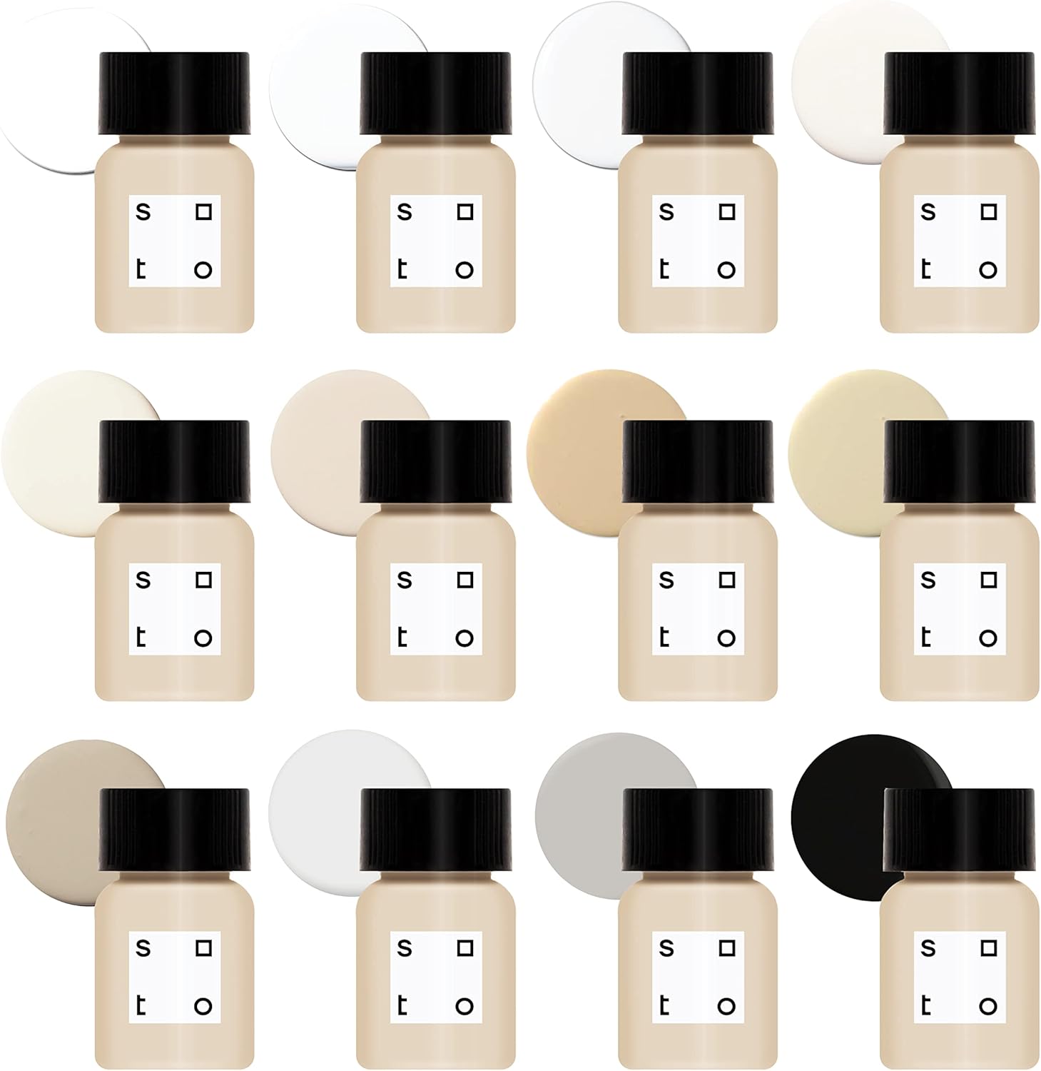 soto Paint Touch Up Set of 12 for Multi-Surface Repairs