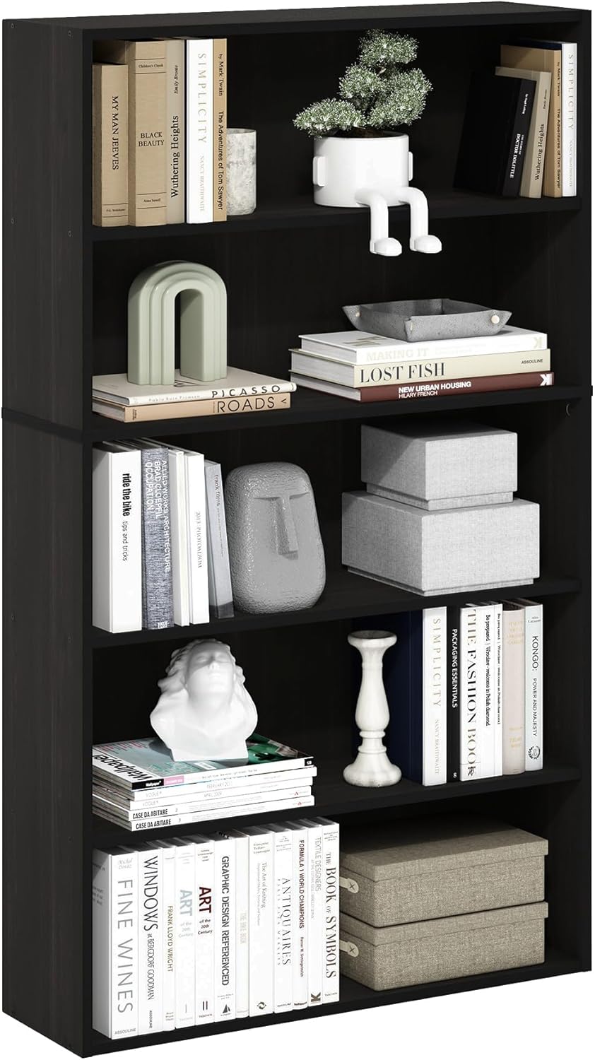 Furinno PASIR 5-Tier Bookshelf for Modern Living Spaces