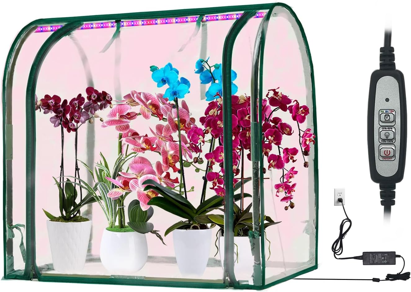 Portable Mini Greenhouse w/ Grow Light for Seed Starting - Purlyu