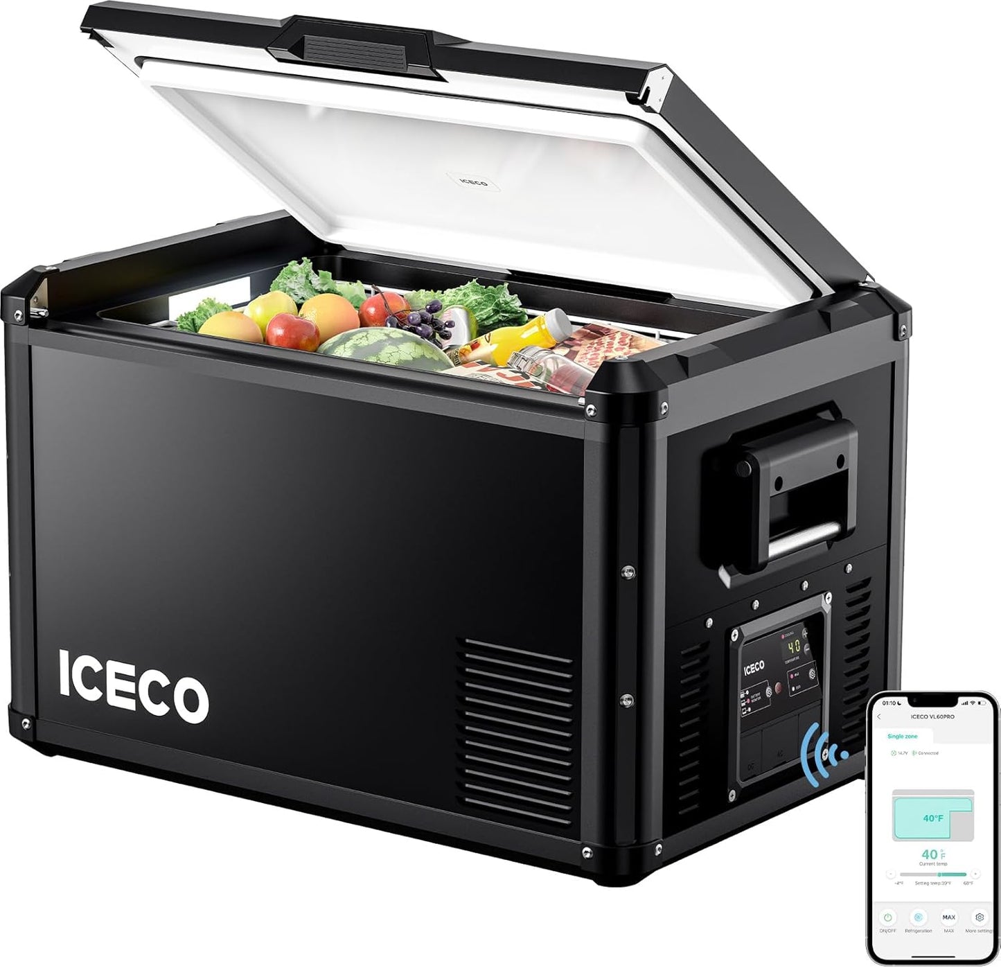 ICECO VL60 ProS Portable Refrigerator with Multi-directional Lid