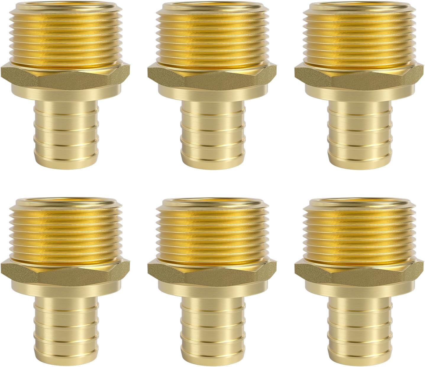 SUNGATOR 6-Pack PEX 1in x 1in NPT Male Threaded Adapter Fitting