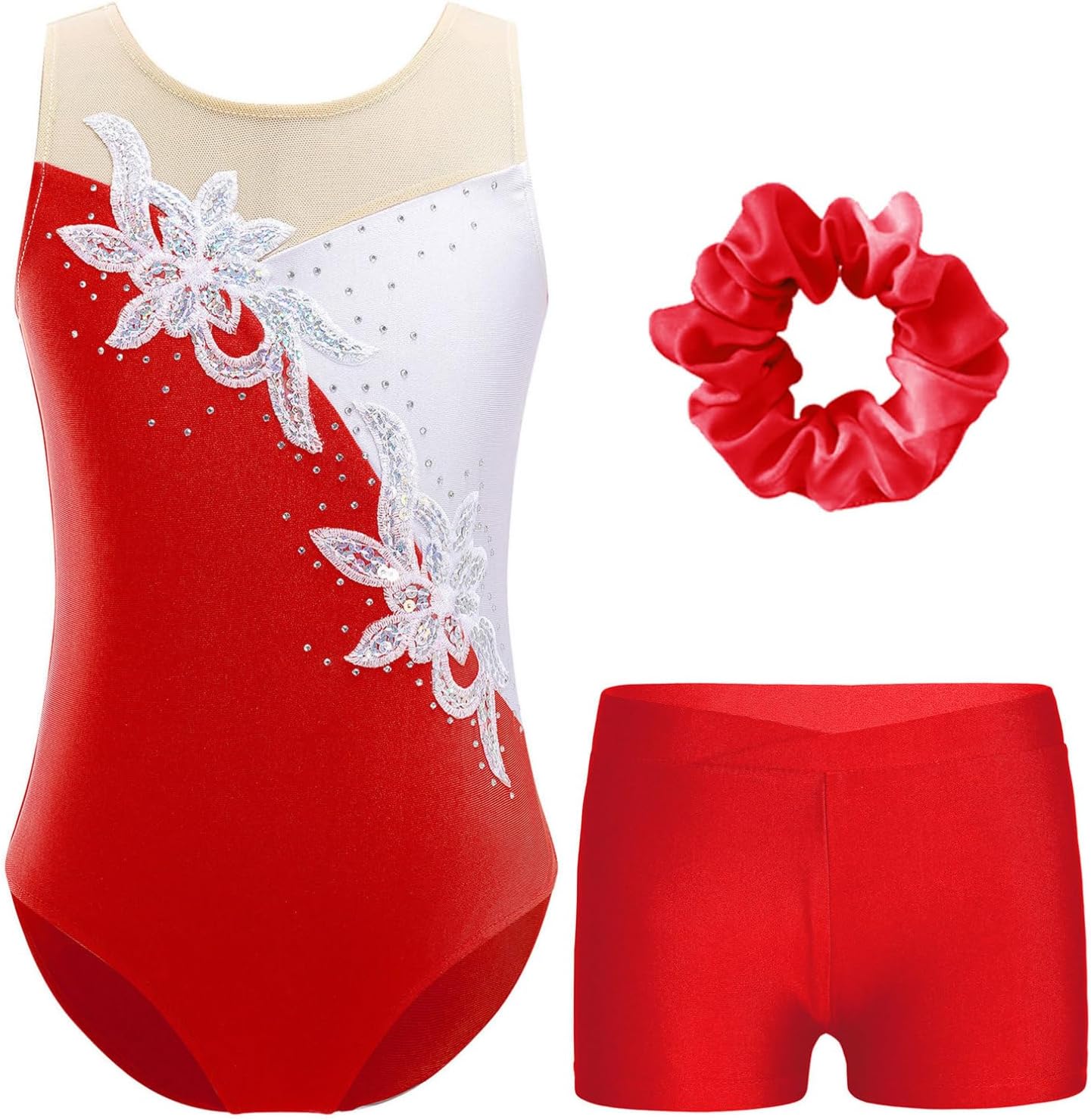 Linjinx Girls Color Block Ballet Leotard Set