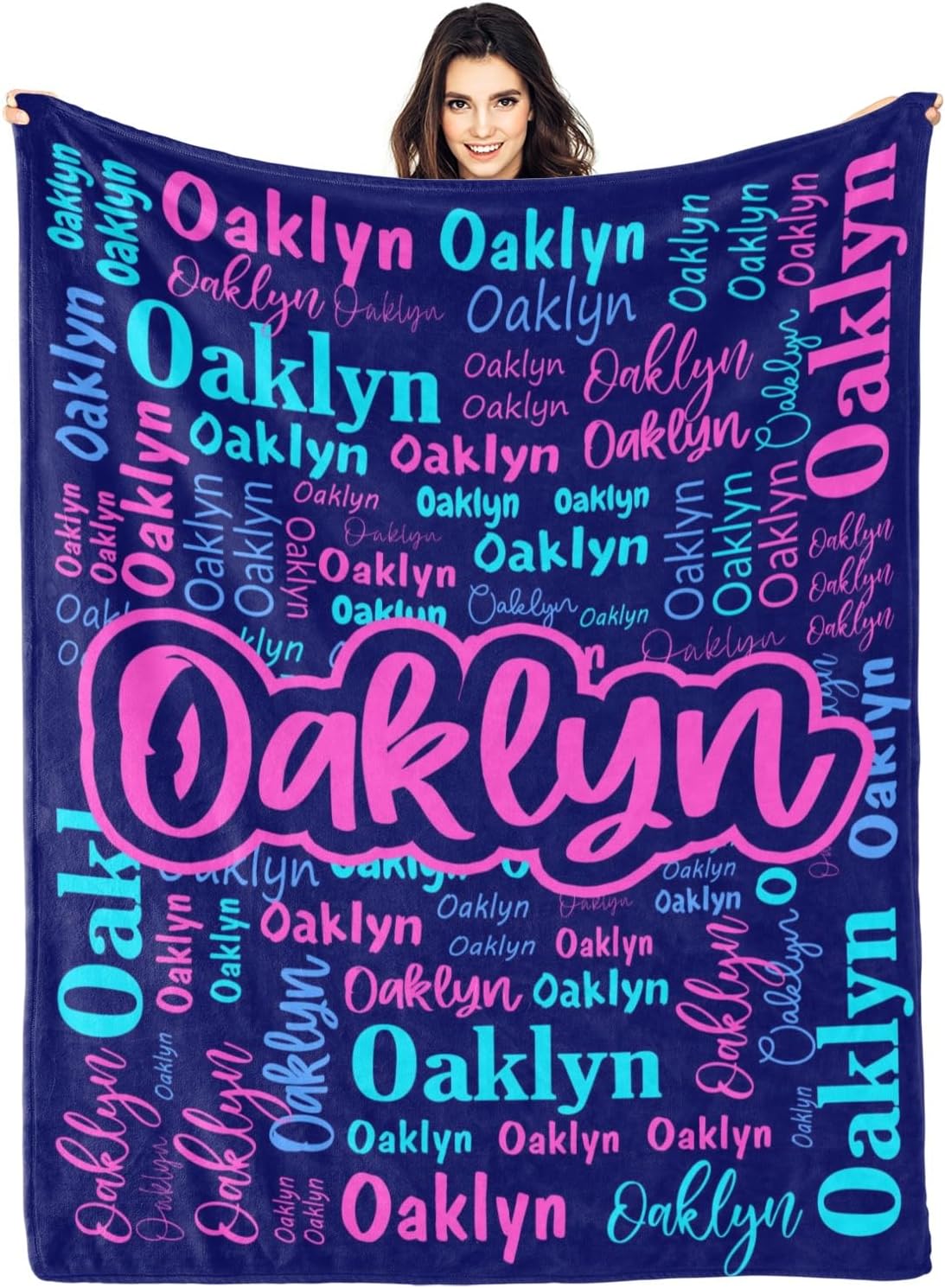 Custom Blanket with Name - Personalized Flannel Throw for All